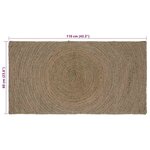 vidaXL Tapis de surface Rectangulaire Gris 60 x 110 cm Jute
