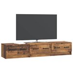 vidaXL Meuble TV Bois ancien 147 x 34 5 x 27 cm Bois d'ingénierie