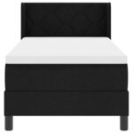 vidaXL Lit boxspring avec matelas avec matelas Noir 80 x 200 cm
