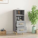 vidaXL Buffet Sonoma gris 34 5x34x90 cm Bois d'ingénierie