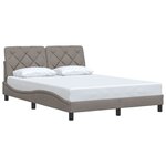 vidaXL Cadre de lit sans matelas taupe 120x200 cm tissu