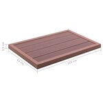 Vidaxl élément de plancher pour douche solaire marron 101x63x5 5cm wpc