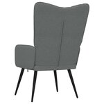 vidaXL Chaise de relaxation Gris foncé Tissu