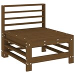 vidaXL Salon de jardin 6 Pièces Marron miel Bois de pin massif