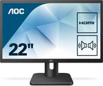 Aoc e1 22e1d écran plat de pc 54 6 cm (21.5") 1920 x 1080 pixels full hd led noir