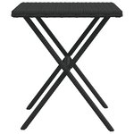 vidaXL Chaises longues lot de 2 avec table noir résine tressée