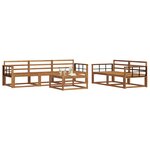 vidaXL Ensemble de canapés d'extérieur 6 Pièces Naturel