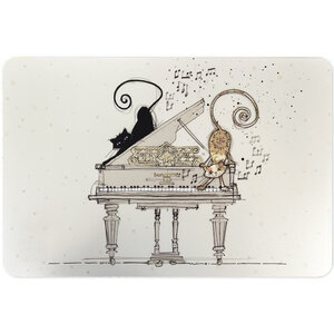 Set de table beige chats sur piano 43 cm