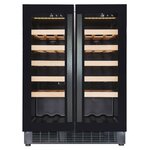 Cave à vin 40 bouteilles double zone - 100 l - combisteel - r600a - acier2100vitrée/battante 595x570x820mm