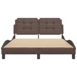 vidaXL Cadre de lit avec tête de lit marron 120x200 cm Similicuir