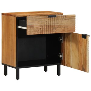 Table de chevet vidaXL 50x33x60 cm en bois massif d'acacia