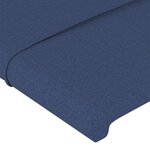 vidaXL Tête de lit avec oreilles Bleu 163x23x118/128 cm Tissu