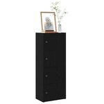 vidaXL Bibliothèque chêne noir 40x24x102 cm bois d'ingénierie