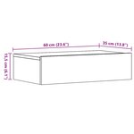 vidaXL Table de chevet chêne artisanal 60x35 cm bois d’ingénierie