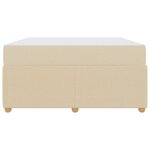 vidaXL Cadre de lit avec matelas Crème 140 x 200 cm tissu