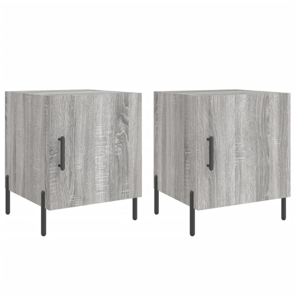 vidaXL Tables de chevet 2 Pièces sonoma gris 40x40x50cm bois d'ingénierie