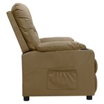 vidaXL Fauteuil inclinable Cappuccino Similicuir