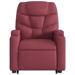 vidaXL Fauteuil inclinable électrique rouge bordeaux tissu