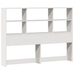 vidaXL Lit bibliothèque sans matelas blanc 160x200 cm bois pin massif