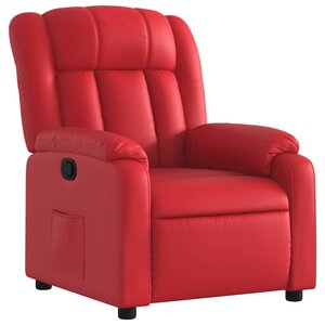 vidaXL Fauteuil inclinable Rouge Similicuir