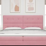 vidaXL Tête de lit avec tête de lit Rose 200 cm Cuir synthétique