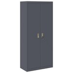 vidaXL Armoire de rangement 2 Pièces Anthracite 80 x 40 x 180 cm Acier