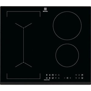 Plaque de cuisson mixte 60cm 2 foyers gaz + 2 induction verre Noir