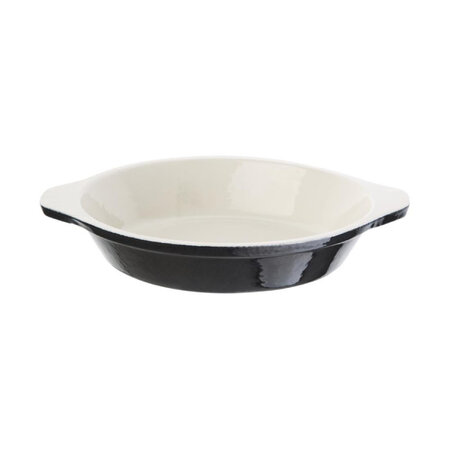 Plat à gratin rond noir vogue 750 ml -  - fonteoui x45mm