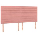 vidaXL Sommier à lattes de lit avec matelas Rose 160x200 cm Velours