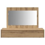 vidaXL Table de Maquillage Murale en Chêne 100x40x70 cm