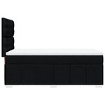 vidaXL Sommier à lattes de lit avec matelas Noir 90x200 cm Tissu