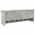vidaXL Porte-manteau mural avec étagère Gris béton 80 x 20 x 30 cm