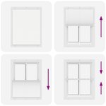 vidaXL Store plissé blanc 105x150cm largeur du tissu 104 4cm polyester