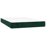 vidaXL Sommier à lattes de lit et matelas Vert foncé 120x200cm Velours