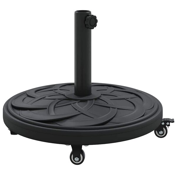 vidaXL Pied de parasol 15.35 kg Noir Fer Circulaire