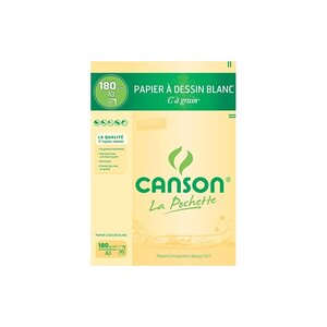 PAPIER DESSIN CANSON GRAIN 120G A4 PAQUET 250F