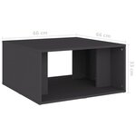 vidaXL Tables basses 4 Pièces gris 33x33x33 cm bois d'ingénierie