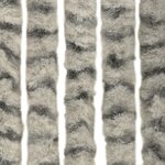 vidaXL Rideau anti-mouches gris clair et gris foncé 90x200 cm chenille