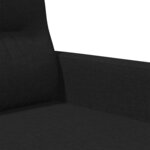 vidaXL Canapé à 2 places Noir 140 cm Tissu
