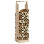 vidaXL Porte-bûches 33 5x30x110 cm Bois massif de pin