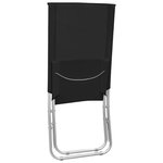 vidaXL Chaises de plage pliables lot de 2 Noir Tissu