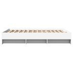 vidaXL Cadre de lit sans matelas blanc 120x190 cm bois d'ingénierie