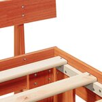 vidaXL Cadre de lit Marron 90 x 200 cm Bois de pin massif