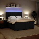 vidaXL Sommier à lattes de lit avec matelas Noir 180x200 cm Velours