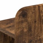 vidaXL Cadre de lit avec rangement Chêne fumé 75 x 190 cm