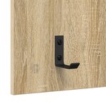 vidaXL Porte-manteau mural avec étagère Montage mural Chêne sonoma 90 x 40 x 10 cm