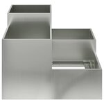 vidaXL Cache-pot de jardin Argent 80 x 80 x 60 cm Acier galvanisé