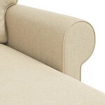 vidaXL Canapé Crème 215 x 138 x 80 cm tissu
