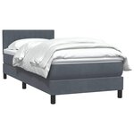 vidaXL Sommier à lattes de lit et matelas gris foncé 100x210cm velours