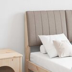 vidaXL Tête de lit capitonnée Taupe 120 cm Pin massif